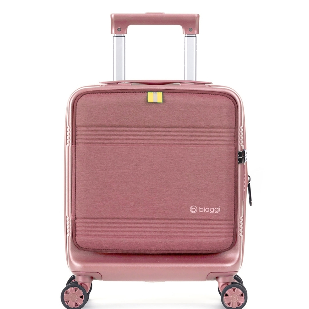 Biaggi Runway Expandable Underseater Carry-On Luggage  Rose Gold
